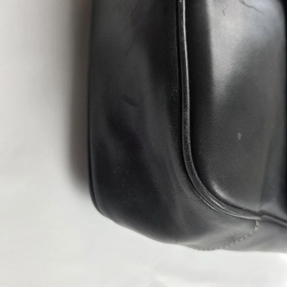 Coach Messenger Bag Mens Large Black Leather Briefcase Crossbody Office